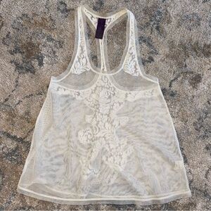 Free People Sheer Lace Racerback Camisole - small
